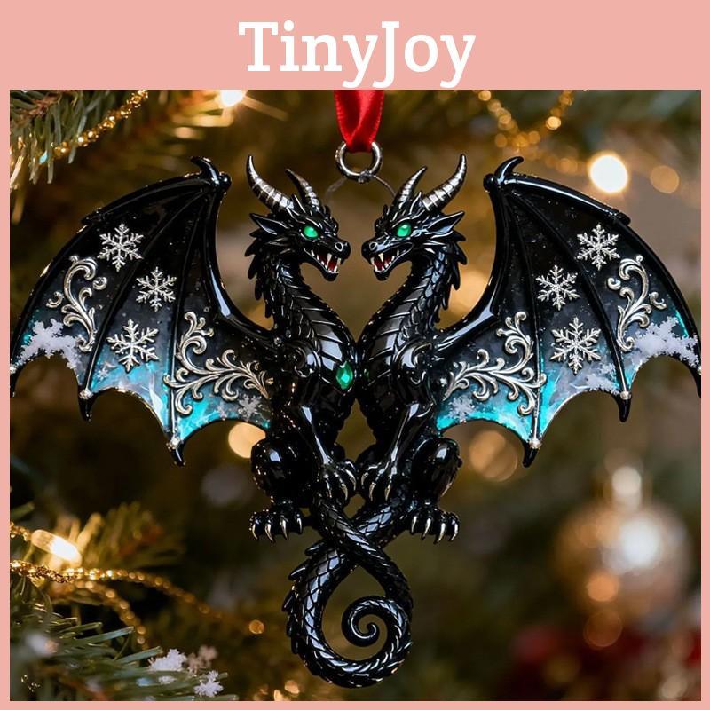 Car Interior Decor Acrylic Dragon Series Christmas Tree Pendant For Holiday Celebration