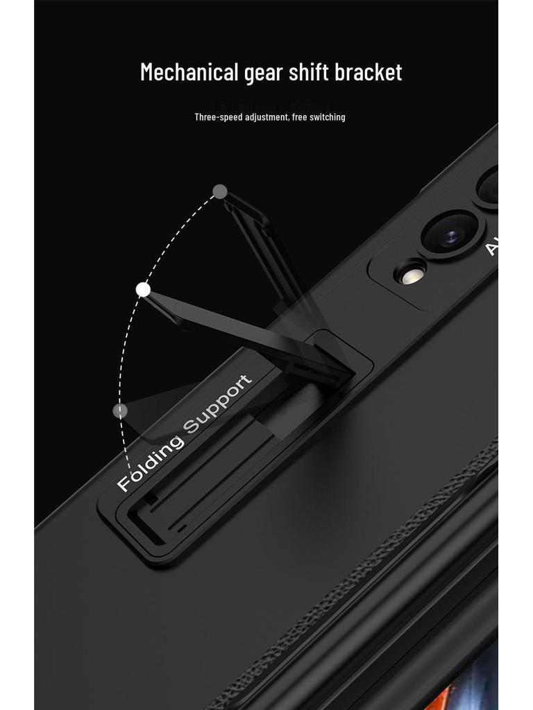 Samsung Z Fold4 Magnetic Pen Slot Case with Full Hinge Coverage and Film Protection