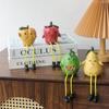 1pc Cute Cartoon Fruit Hanging Doll Ornament Creative Desktop Small Ornament Home Decoration Resin Gift