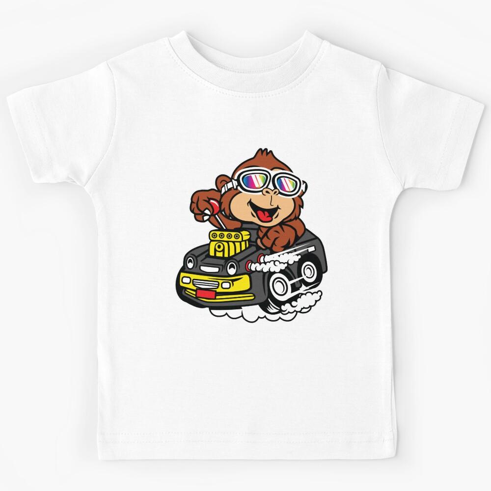 Monkey Hotrod Roadster Kids T-Shirt 120