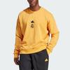 Adidas Real Madrid Sweatshirts Men's Yellow Crew Neck Moderate Regular HY0631