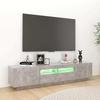 TV-Schrank mit LED-Leuchten Betongrau 180 x 35 x 40 cm