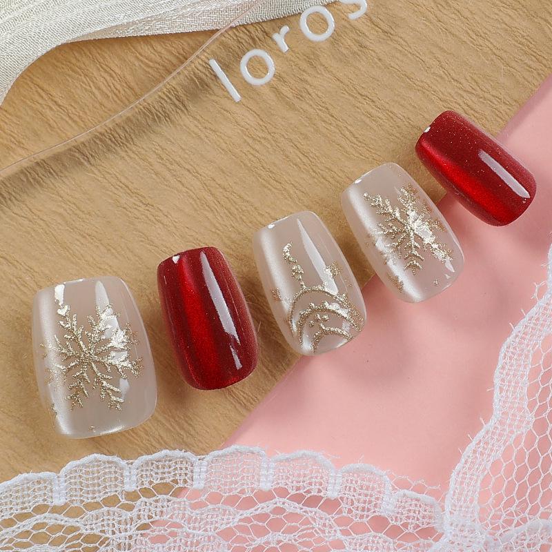 Rhinestone Nail Art Tips with Heart, Star, Butterfly, Snowflake Designs