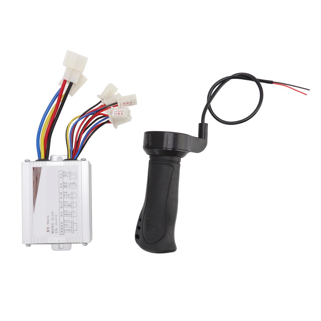 24V 500W Motor Brushed Controller with Throttle Twist Grip Low Noise for Wind Turbine Scooters