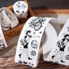 Black & White Figures Die-Cut Tape: A Beautiful Day Stickers for Journals