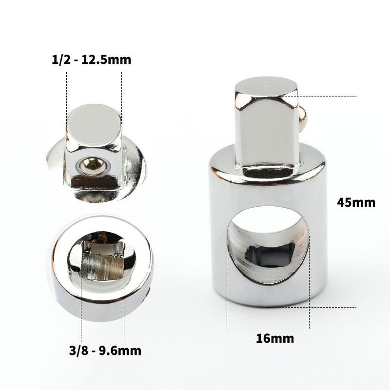 3/8 To 1/2Inch Ratchet Sliding Rod Socket Adapter Sliding T Bar External Sockets Tool For Repairing car Connecting Head Converto