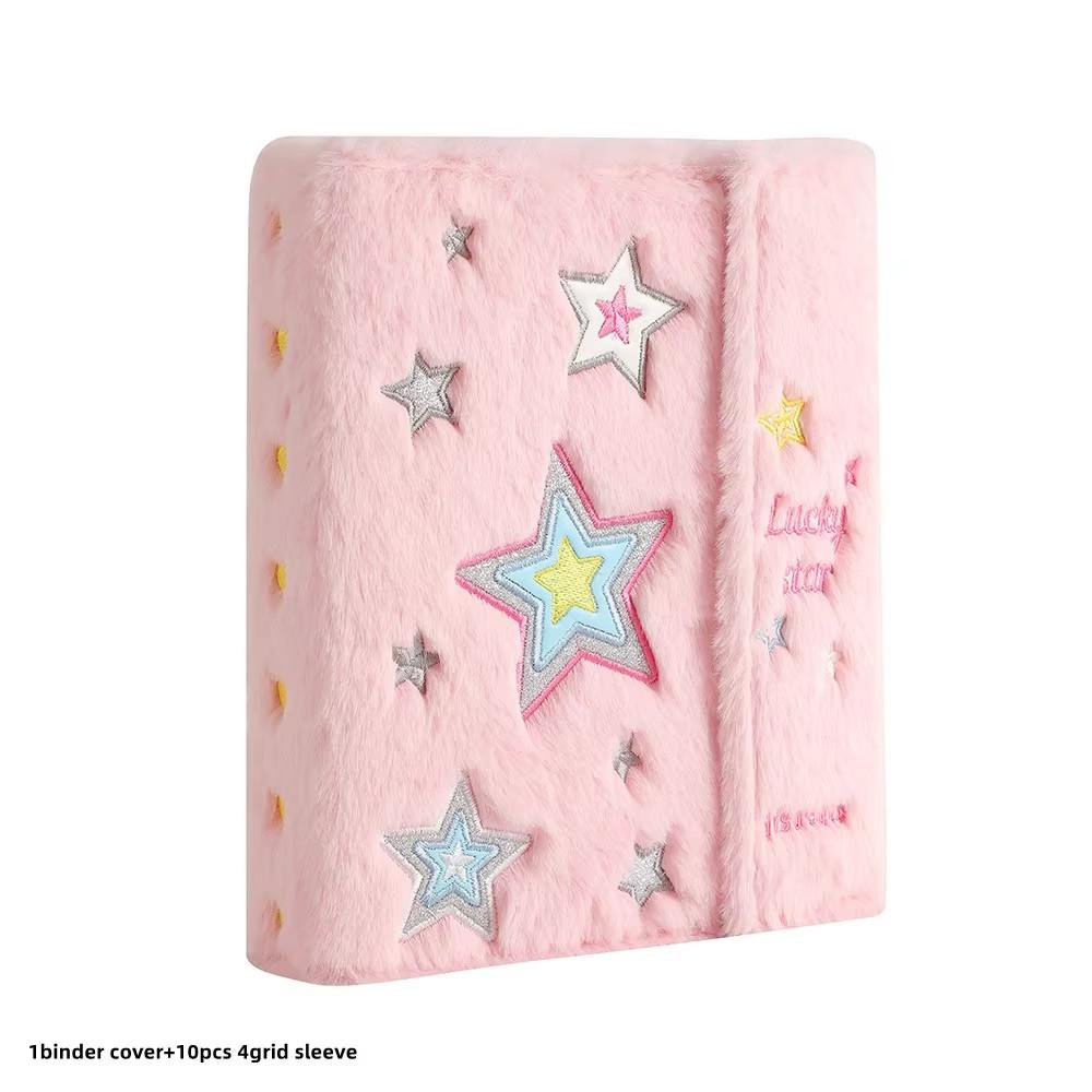 

Инс Стиль Счастливая Звезда Мягкий Плюшевый А5 Альбом для K-Pop Айдол Фотокарточек 3 дюйма Альбом для Коллекционирования Покардов с 10 листами