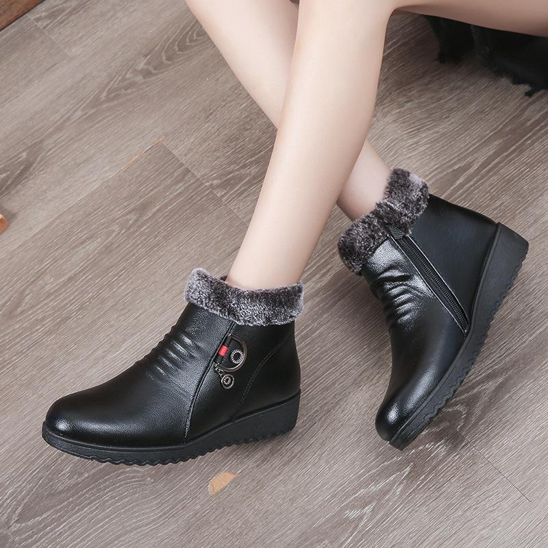 Warm Winter Non-Slip Cotton Boots for Middle-Aged and Elderly Women