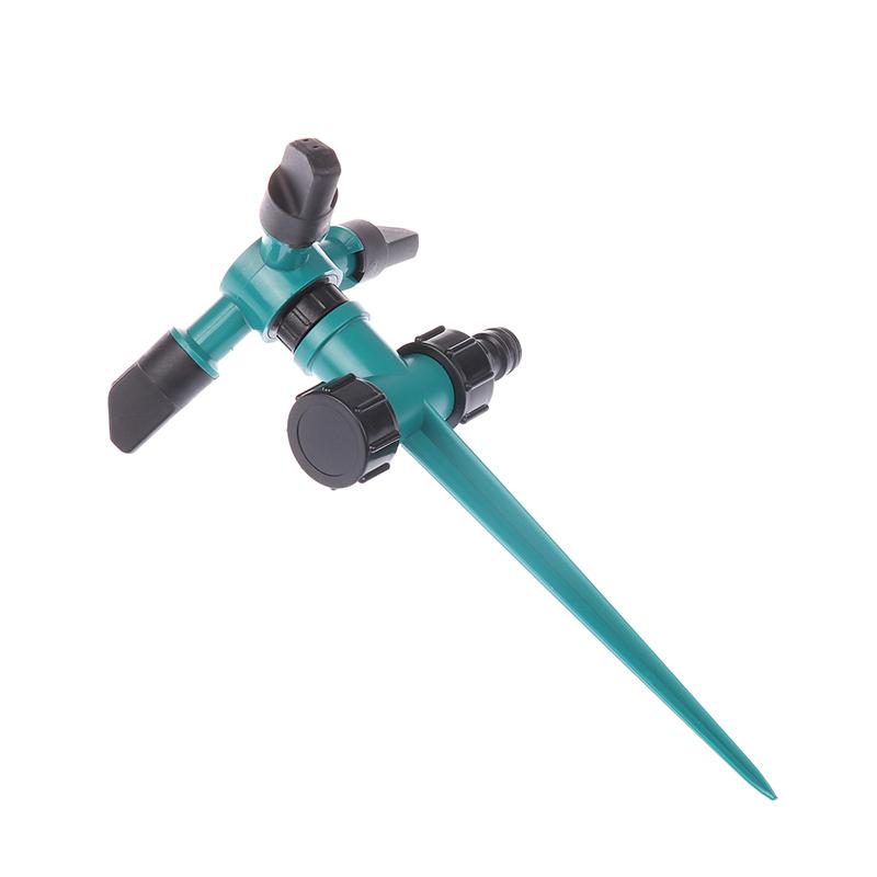 Garden Sprinkler Ground Inserted Rotating Lawn Sprinkler For Yard 360-Degree Automatic Rotating Three-Fork Irrigation Sprinkler