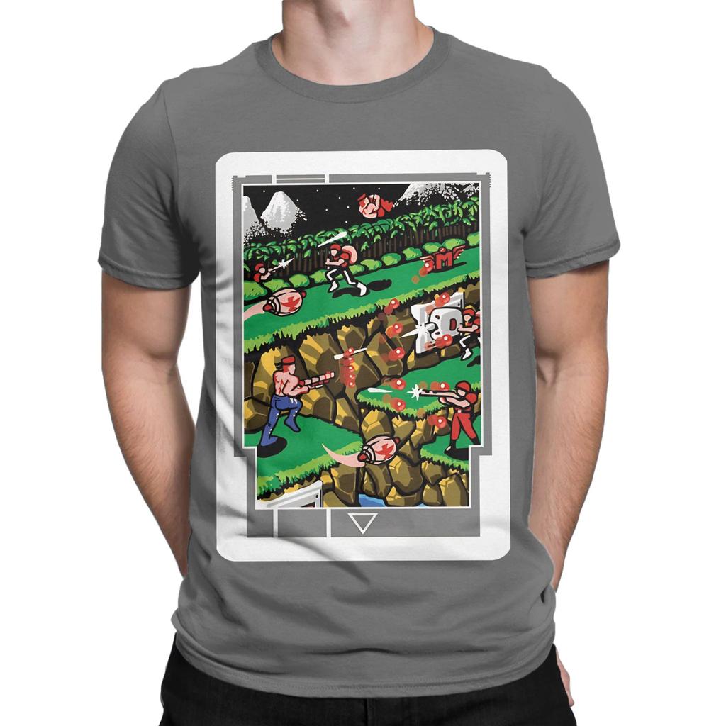 Contra Novelty Graphic 100 Cotton TShirt Contra NES Tops Tees For Unisex
