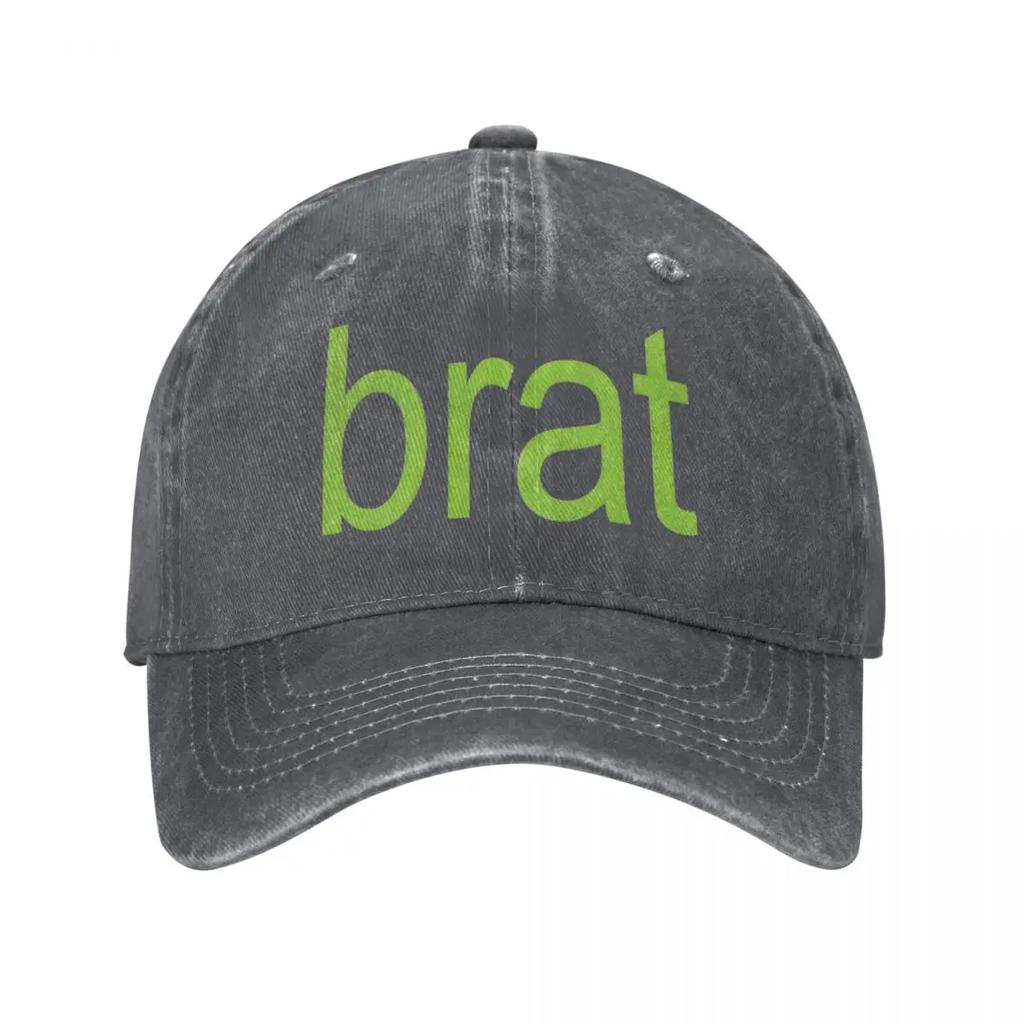 Brat Green Baseball Caps Fashion Distressed Denim Washed Charli XCX Album Sun Cap Unisex Style Outdoor Adjustable Caps Hat