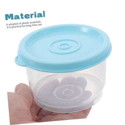 IWOWHERO 12-Piece Round Plastic Food Storage Containers with Lids, Refrigerator and Freezer Safe, Compact Storage, Reusable Snack Storage Boxes