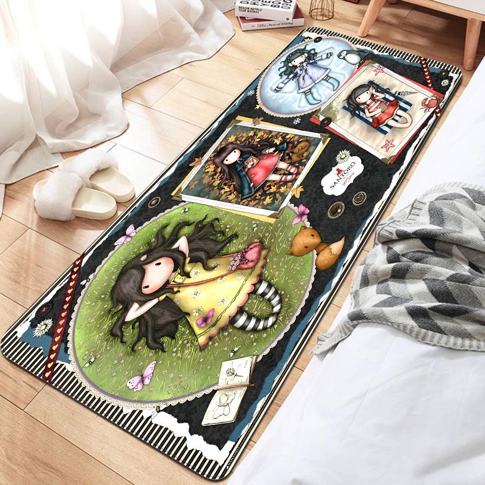 Cute Gorjusses Cartoon S-Santoro Entrance Door Mat Nordic Style Bedroom Living Room Doormat Home Balcony Anti-Slip Modern