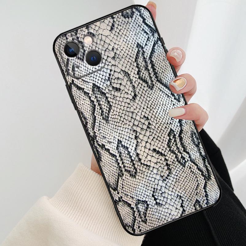 Snake Skin Phone Case For iPhone 17 Pro Max 16 15 11 13 12 14 Pro Max mini 15 16 Plus 16e 17 Air Cover