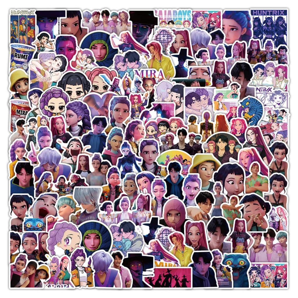 50pcs Suitcase Stickers Waterproof Stickers Scooter Computer Tablet Cartoon Decoration