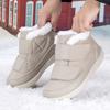 Women Snow Boots Hook‑and‑Loop Men Warm Short Booties Waterproof Non‑Slip Winter Cotton Shoes for Outdoor Walking Big Size 36-47