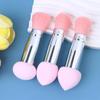 3 Pcs 2 In1 Double-Head Sponge Head Mini Portable Makeup Brush Fluffy Blush Brush Ladies Beauty Tool
