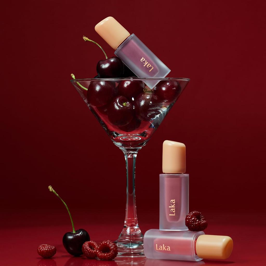 LAKA Fruity Glam Tint Mellow Fruit Color Glossy High Color #111 Tint, Finish, Payoff, Long-Lasting