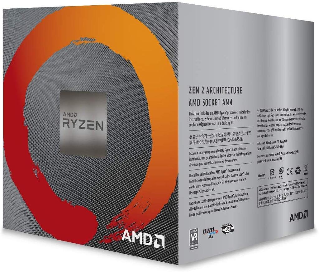AMD Ryzen 5 3600X mit Wraith Spire-Kühler 6 Kerne 12 Threads 35 MB 95 W autorisierter Distributor 3,8 GHz / [Inlandsprodukt] 100-100000022BOX