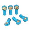 6Pcs Aluminum Alloy M3 Link Rod Tie Rod End Ball Head Joint Holder for 1 10 RC Car Blue