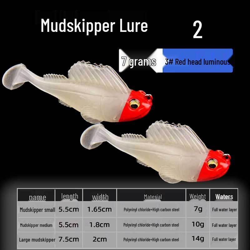 Mudskipper Anti-Snag T-Tail Soft Bait Lure for Bass, Catfish, Blackfish & Mandarin Fish