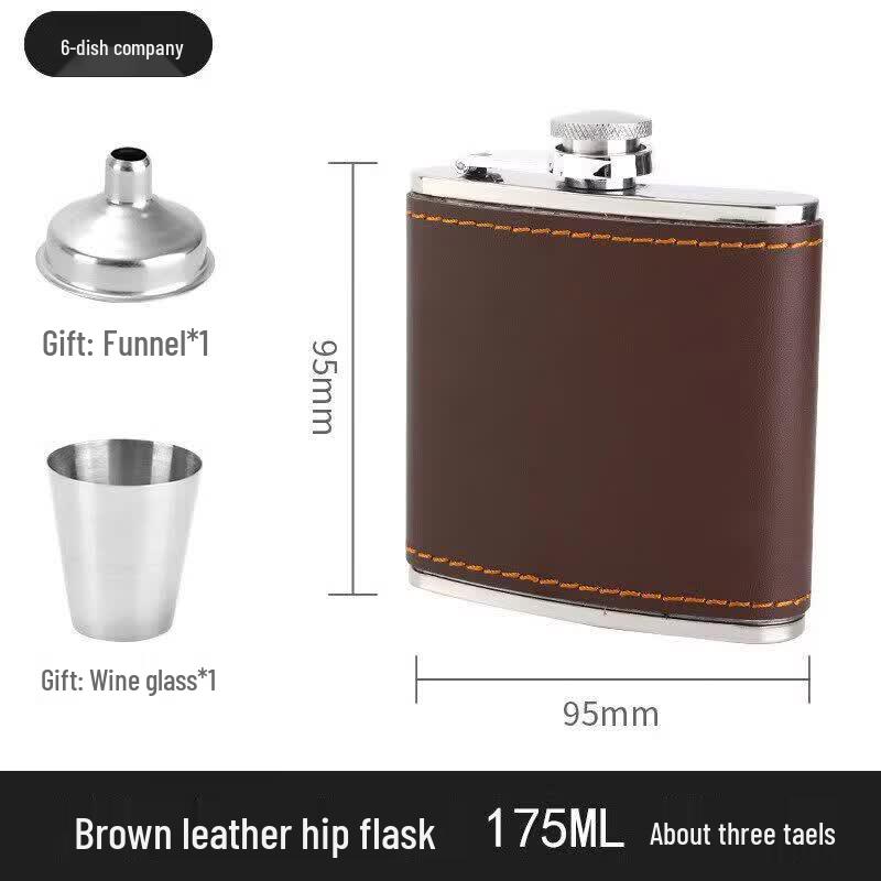 Qiwei 304 Stainless Steel Portable Hip Flask