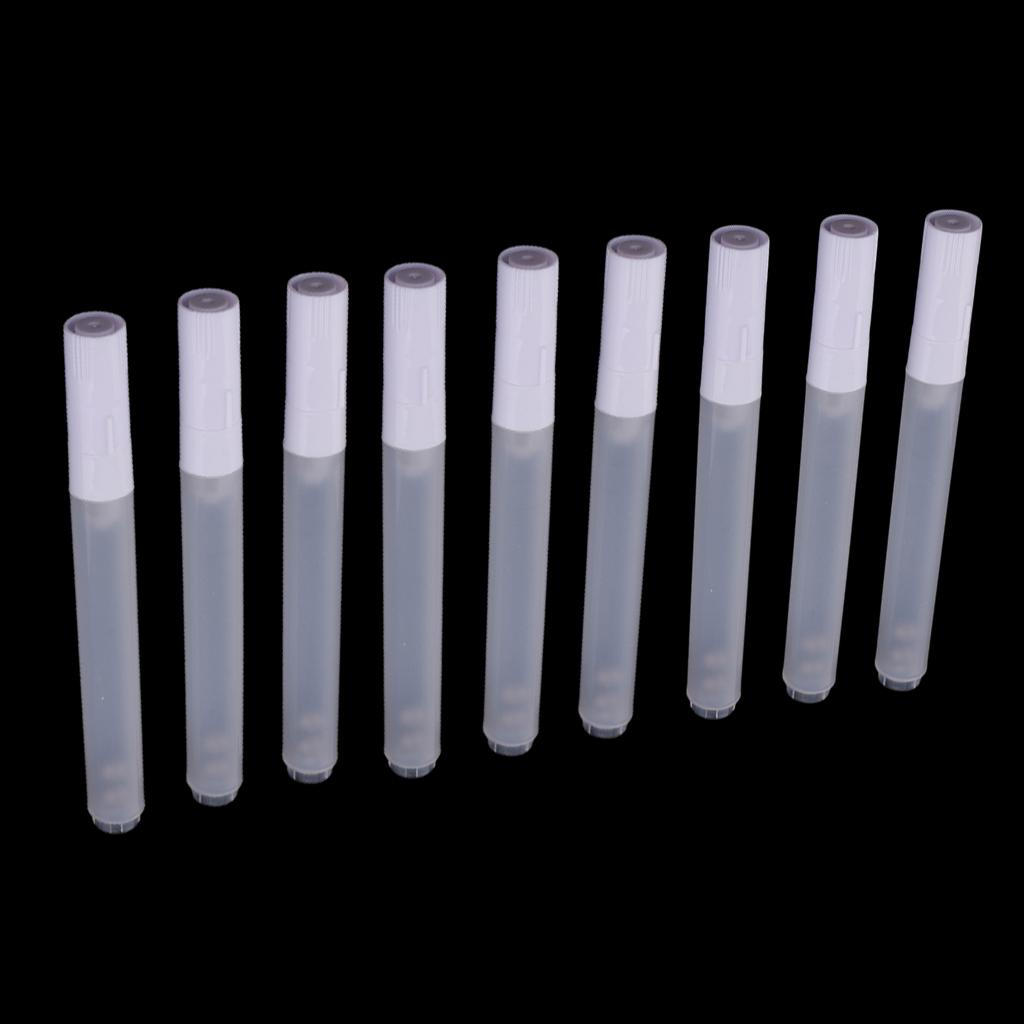 

9 Pieces Plastic Medium Tip Oil Acrylic Pen Empty Ink Fountain Refill Artist Painting