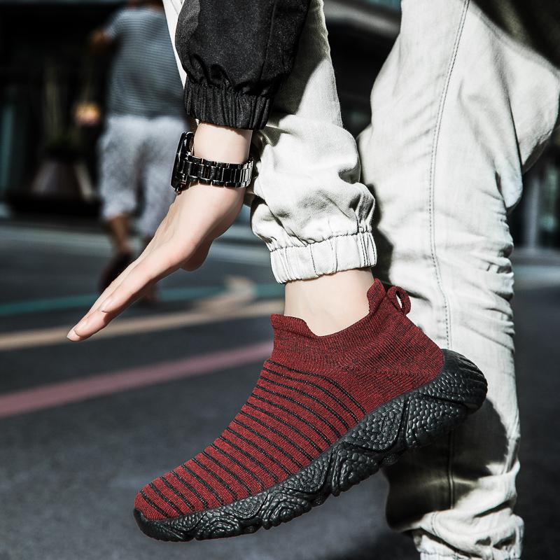 Outdoor Walking Men's Casual Suit Wearing Mesh Platform Fashion Sneakers Breathable Large Size Versatile Vulcanized Shoes 39-47