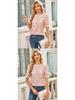 European American Women's Summer Lace Puff Sleeve Top TK2026