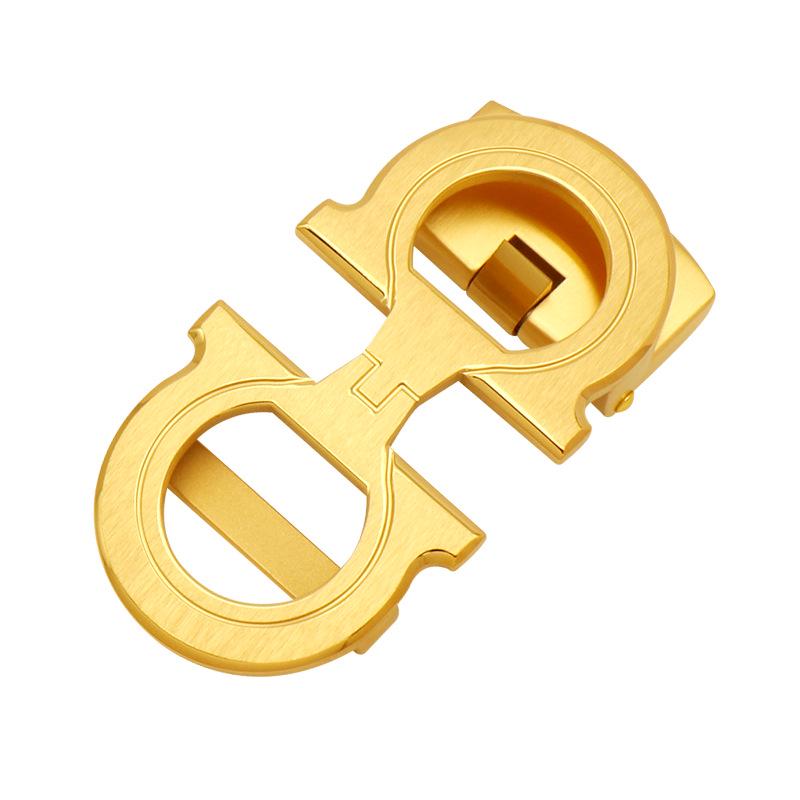 High-End Men's Fashionable Stainless Steel Automatic Belt Buckle, Versatile Design