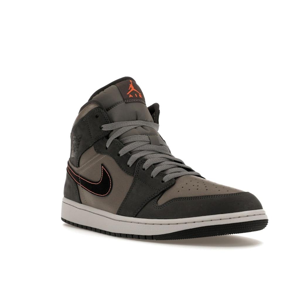 Tênis Masculino Air Jordan 1 Mid SE Night Stadium Cinza Preto Flat-Pewter FQ8338-017