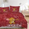3pcs Jerry Mouse Printed Bedding Set, Soft and Comfortable Quilt Cover for Bedroom, Guest Room F034