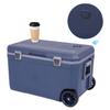 70L Wheeled Cooler Keep Food Warm Camping Cooler with Handle Outdoor Camping Vehicle Insulated Box for Beach Beverage Camping