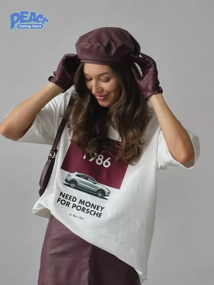 Retro 1986 Printed Pattern T-shirt for Men and Women 100% Pure Cotton T-shirt for Summer Fashion Trend Comfy Casual Commute Tees