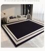 New Stylish Minimalist Design White and Black Floor Area Rug Low Price Rug and Carpet Modern Antiskid Carpets for Living Room