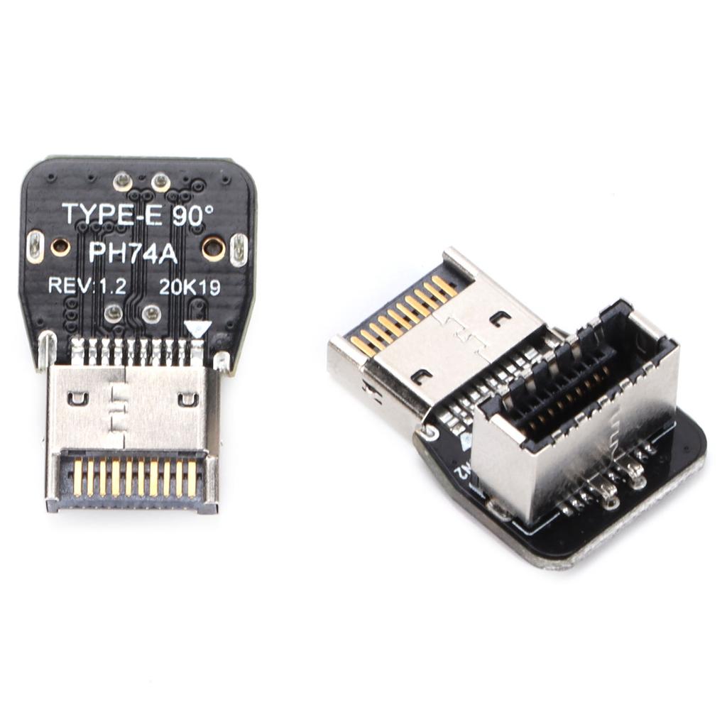 2Pcs Adapter Metal USB3.1 10Gbps Male To Female TypeE Plug Play Extended Data Adapter