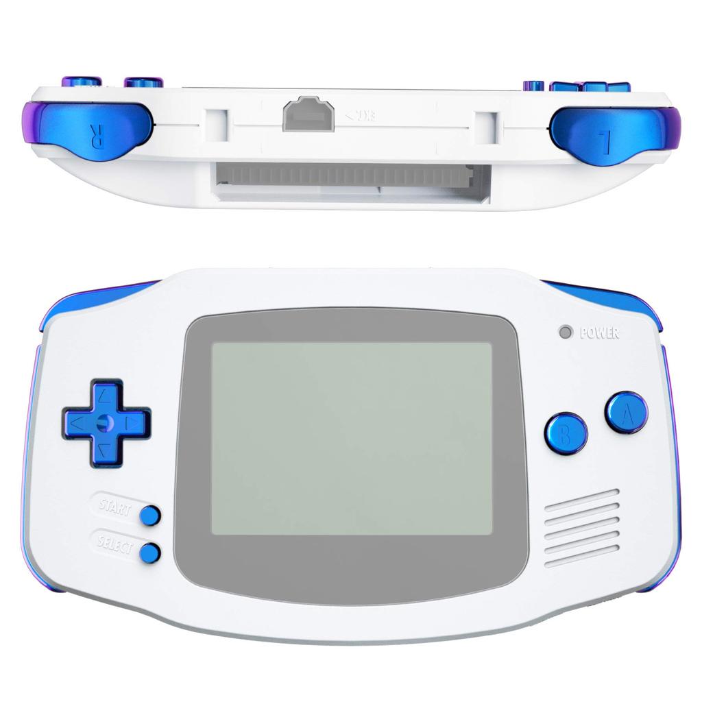 eXtremeRate Replacement Full Set Buttons Compatible with Game Boy Advance GBA Glossy Color Handheld Game Console Not Included Purple - [Chameleon