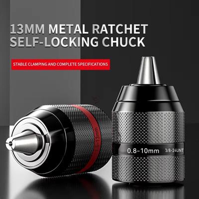 Schnellspannbohrfutter-Schnellwechsel-Umwandlungsadapter 1/2 3/8 Unf-Halterung 2~13 mm 0,8~10 mm Selbstspannender Schraubendreher-Bohrer-Spannfutter