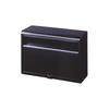 Green Life Wall-Mounted Post Box [Made in Japan] Steel, A4 Size Compatible, Padlock Attachable, Matte Black FH-50(MBK)