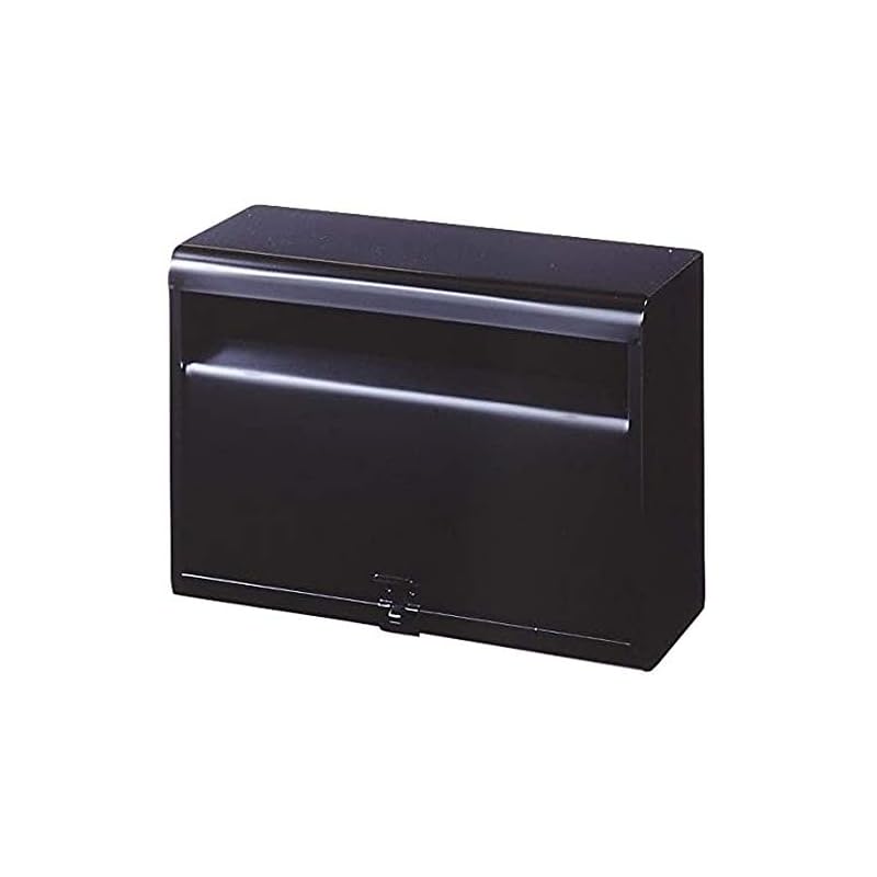 Green Life Wall-Mounted Post Box [Made in Japan] Steel, A4 Size Compatible, Padlock Attachable, Matte Black FH-50(MBK)