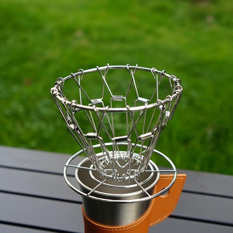 Foldable Coffee Dripper Reusable Coffee Filter Holder Manual Coffee Maker Funnel Coffee Drips Rack Brewing Accessory