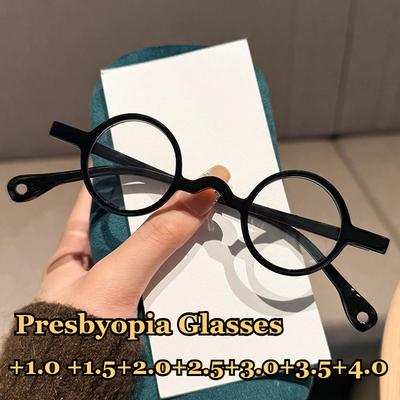 Neutrale Mode Neue Kleine Runde Fassung Lesebrille für Alterssichtigkeit Mode Retro High-Definition Anti-Blaulicht Lesebrille Bis +4.0