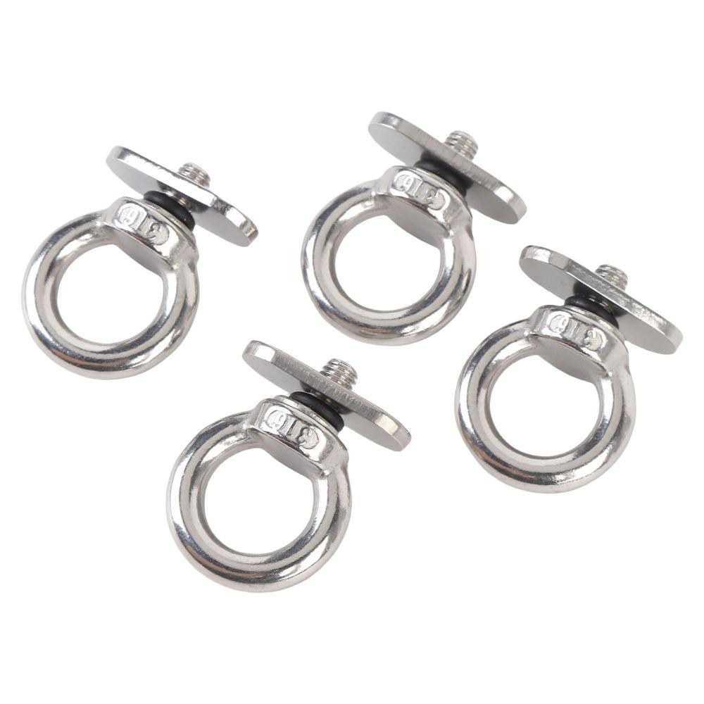 M6 Thread Size Track Mount Eyelets 4PCS Set Tie Down Rings Rail Mount Eye Bolt For Tents