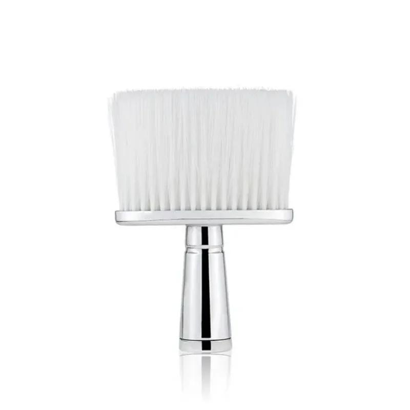 

1 шт. Мягкая щетка для волос, пуховка для шеи и лица, парикмахерская щетка для стрижки и чистки волос для парикмахерской, салона, парикмахерские инструменты для укладки серебряный