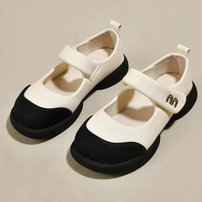 Neue Damenschuhe Klettverschluss Pumps Mary Jane Dünne Schuhe Bequeme Ballerinas mit runder Zehenpartie Freizeitschuhe Mode Plateau-Sneakers