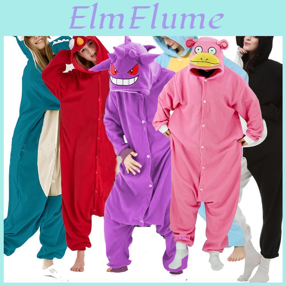 Fleece Bear Kigurumi Black White Jumpsuit Onesie For Adults Cartoon Women Pajamas For Halloween Jumpsuits Pijama Men Cosplay Costume