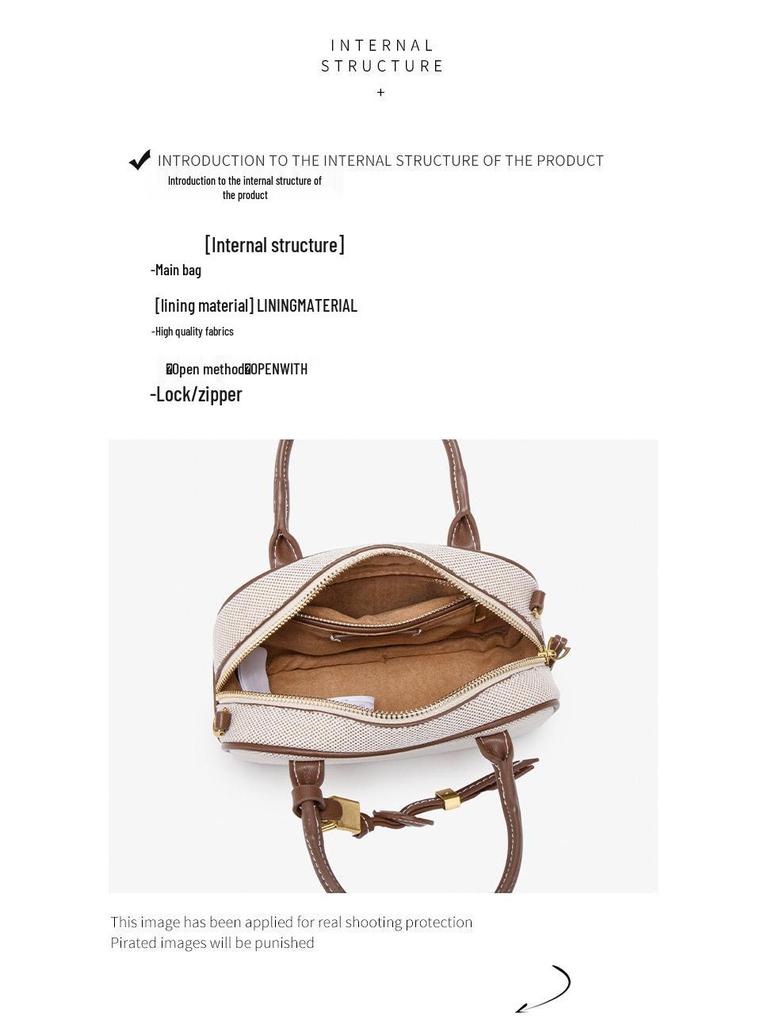 2025 Autumn Quilted Mini Bowling Bag: Retro Crossbody with Fashion Color Block Design for Women