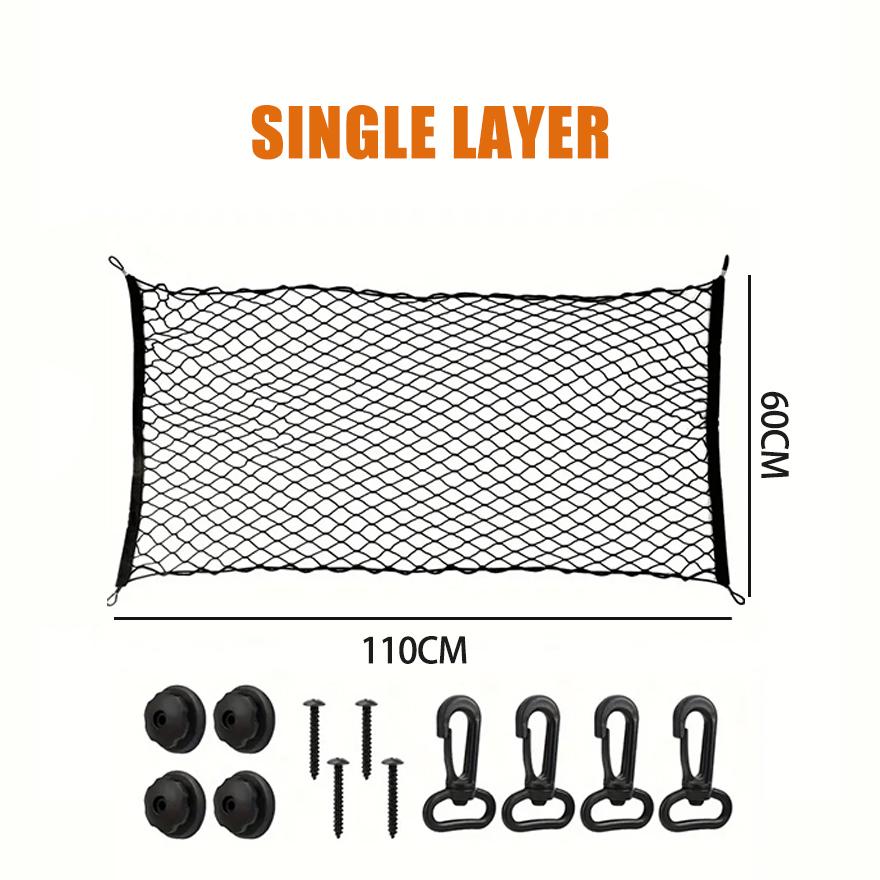 

For Rivian R1S R 1S R-1S Car Cargo Net Stretchable Elastic Trunk Mesh Cargo Storage And Organization Net Including Hooks