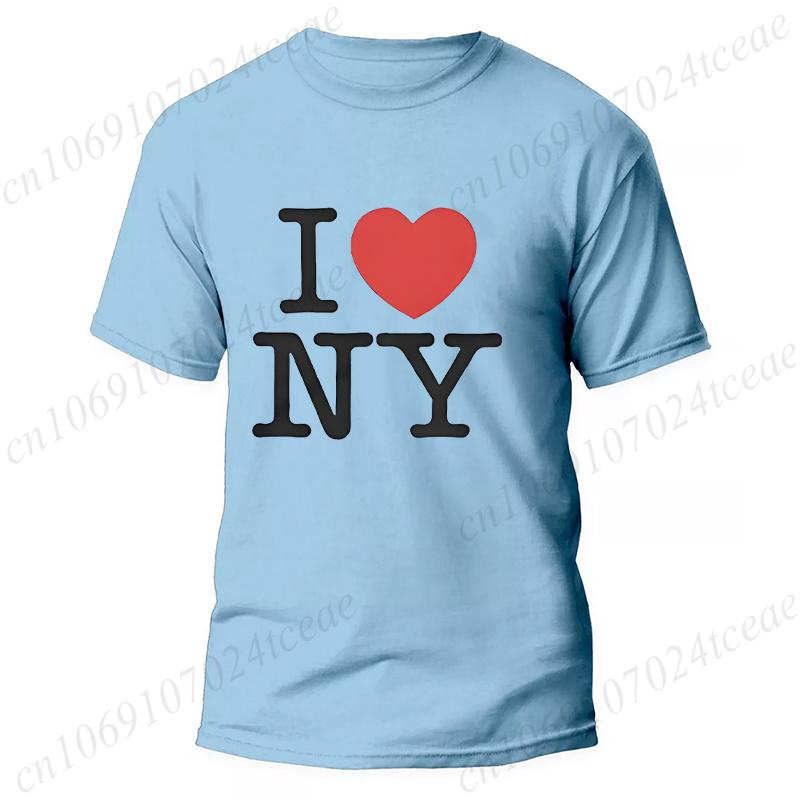 

Футболки унисекс для женщин I Love NY Футболка с надписями I Love New York Напечатанные наряды Футболка в уличном стиле 4XL