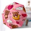 Teddy Bear Adventure: Automatic Opening/Closing Umbrella with Foldable Design, 8 Bone Iron Frame Perfect for and Festive Gifts!0104044a